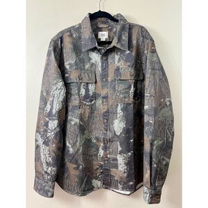 NWT BDG 100% Cotton Utility Work Shirt in Woodland Camo Men's XL / 90s Grunge